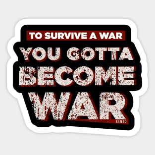 Rambo War Quotes Sticker